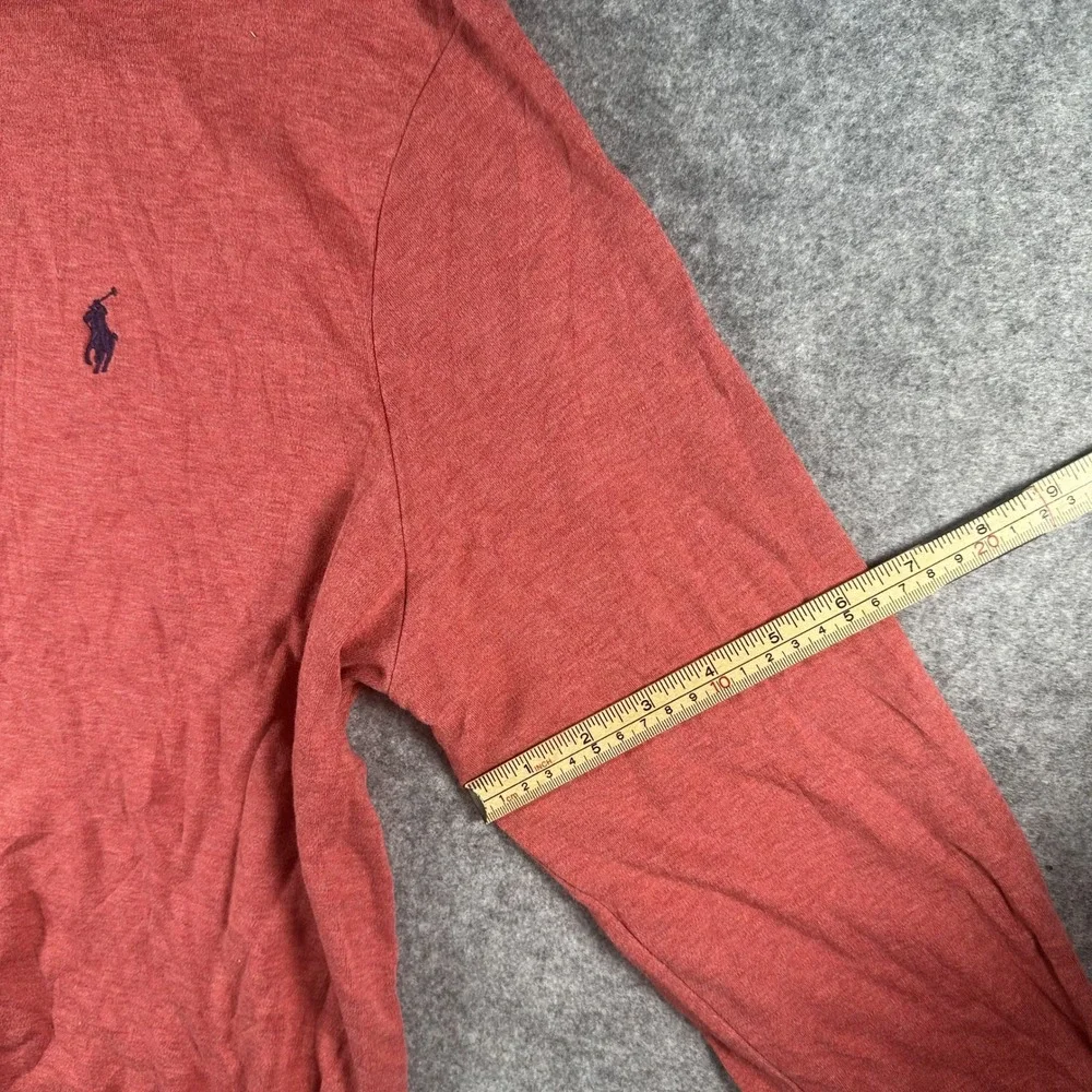 Polo Ralph Lauren Long Sleeve Polo XL Red Heathered Cotton Classic Fit
